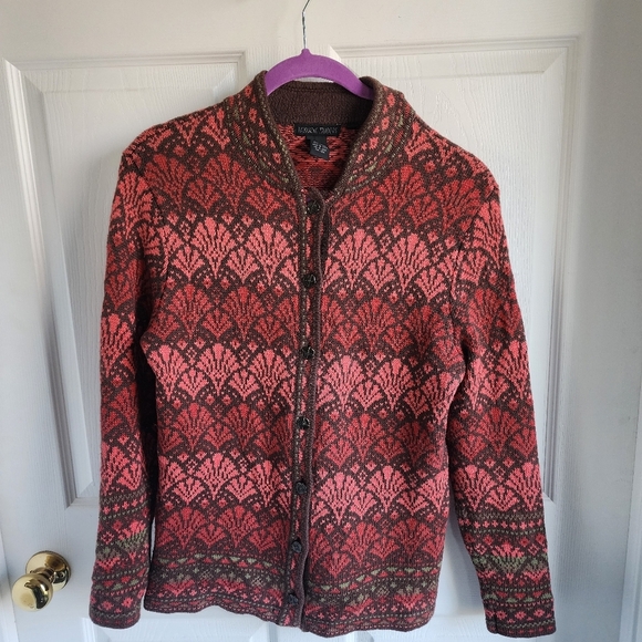 Nomadic Traders Sweaters - Nomadic Traders Ladies Fairisle Nordic Cardigan Sz Medium Vibrant Colours